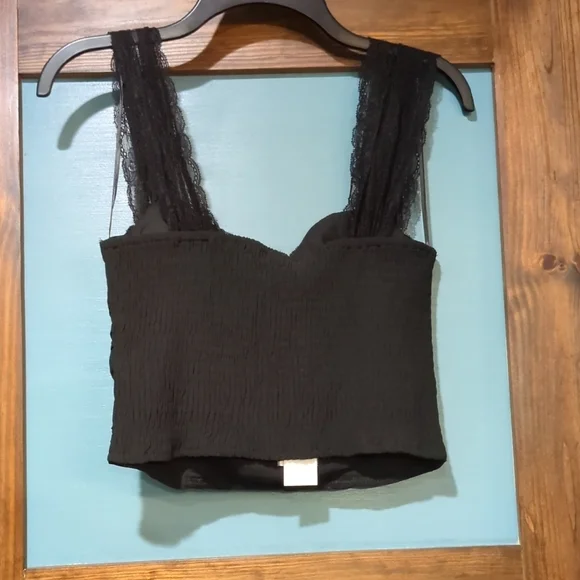 All in Favor Black Lace Camisole - Picture 3 of 9